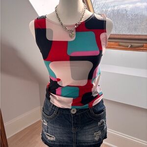 Vintage Beecher’s Brook Abstract Tank 🎨